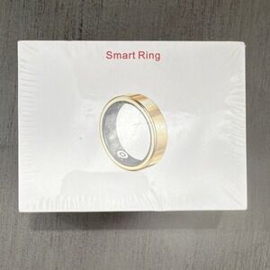 JRing Smart Ring HR3918 Heart Rate Tracker Gold Mag Charging Android iOS size 9